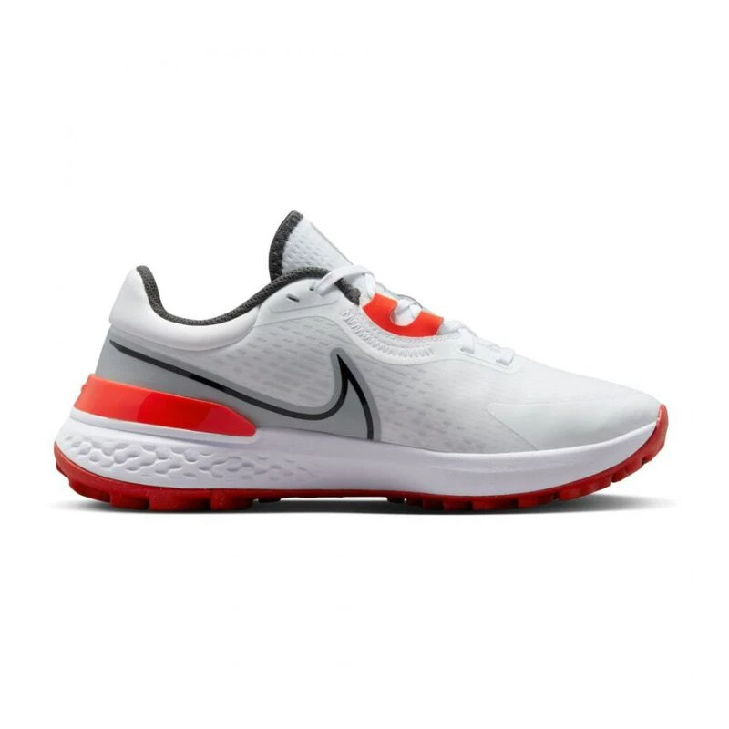 Nike Mens Infinity Pro 2 Golf Shoes (White/Black/Wolf Grey/Picante Red