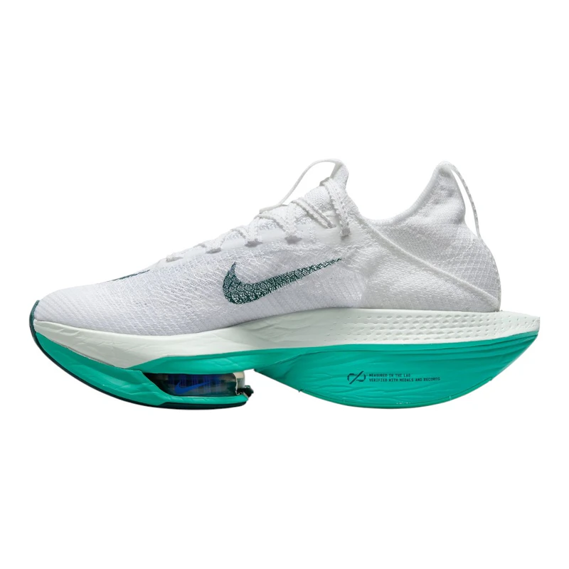 Nike Womens Air Zoom Alphafly Next% 2 Running Shoes (White/Deep Jungle