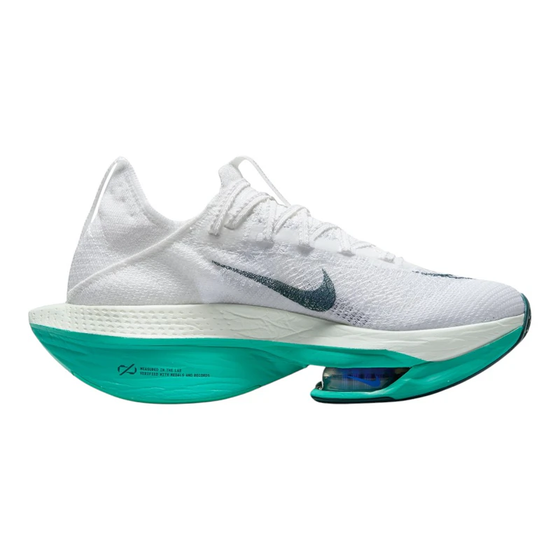 Nike Air Zoom Alphafly NEXT% 2 ホワイト/グリーン Nike Womens Air Zoom Alphafly Next% 2 Running Shoes (White/Deep Jungle