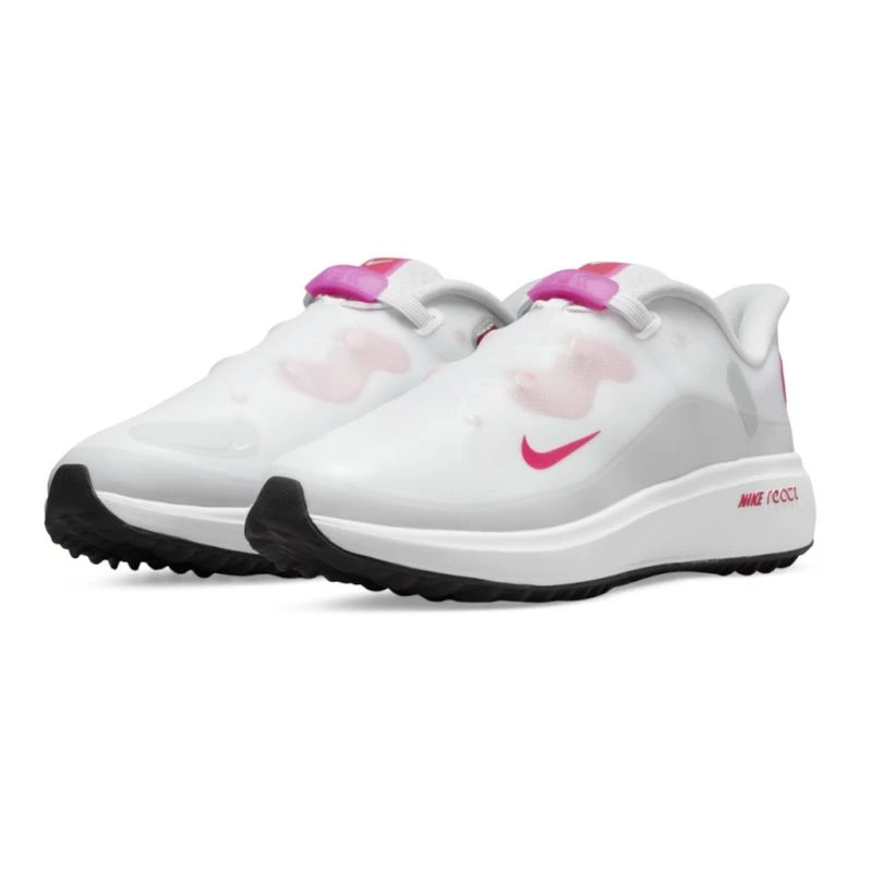 Nike Womens React Ace Tour Golf Shoes (White/Pink Prime/Photon Dust/Bl