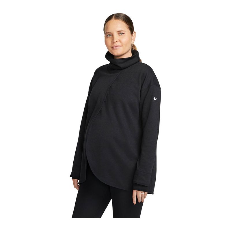 Nike Womens Dri-FIT CQ9286 Pullover (Black/Black/White) | Sportpursuit