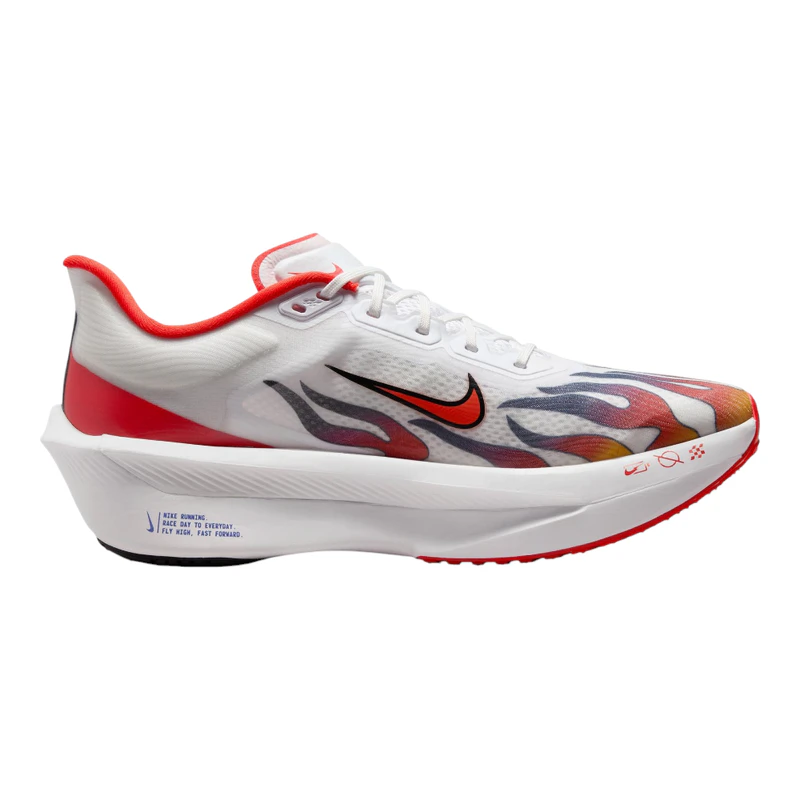Nike Mens Zoom Fly 6 PRM Running Shoes (White/Habanero Red-Black-Unive