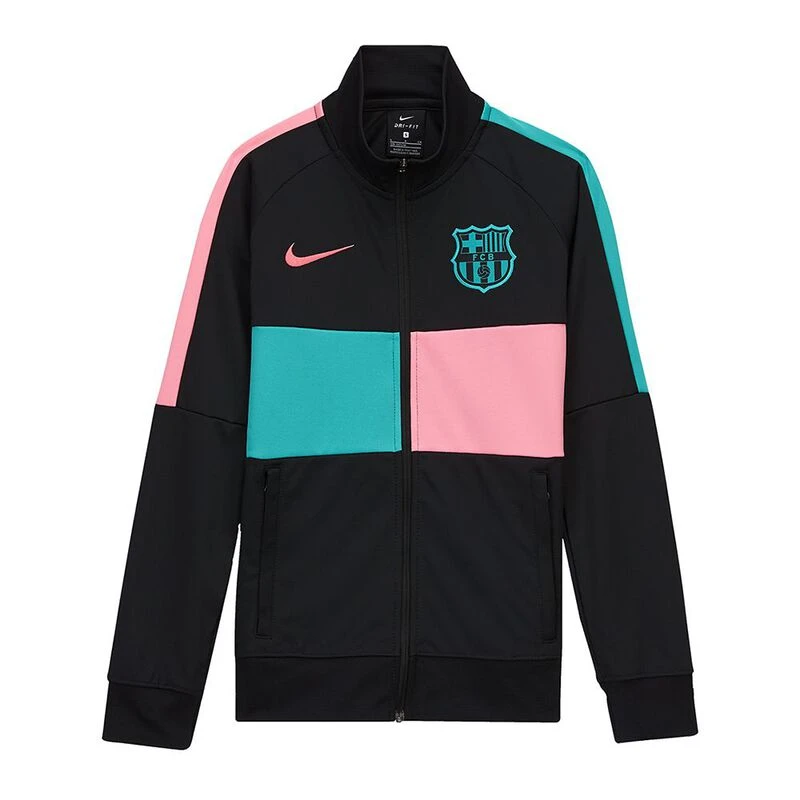 Nike Boys FC Barcelona Anthem Track 20/21 Jacket (Black/Pink Beam/New