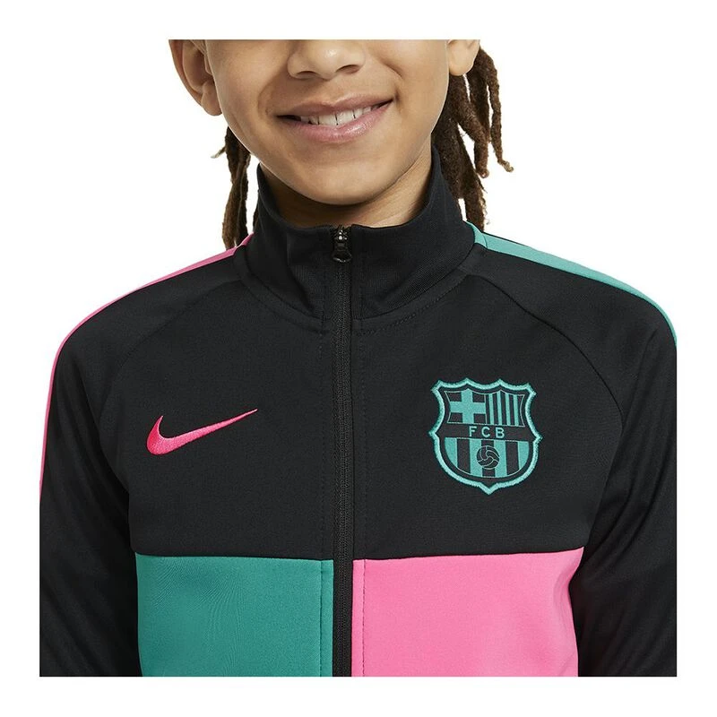Nike Boys FC Barcelona Anthem Track 20/21 Jacket (Black/Pink Beam/New