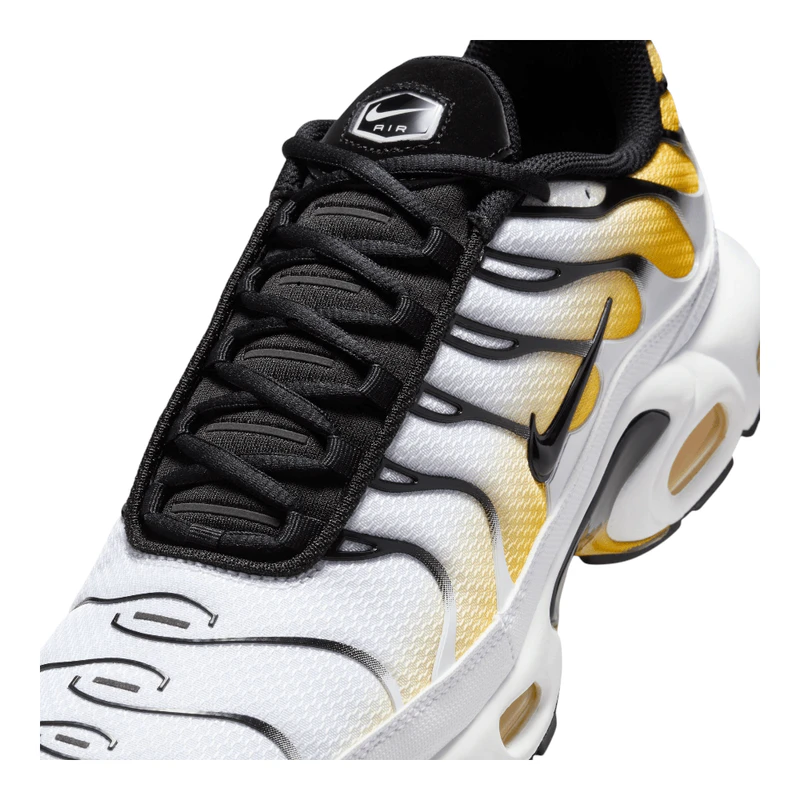 Nike Mens Air Max Plus Casual Shoes (White/Black-Varsity Maize) | Spor