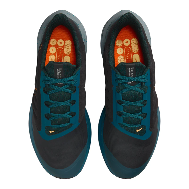 Nike Mens Air Winflo Shield Running Shoes (Black/Safety  display picture 1