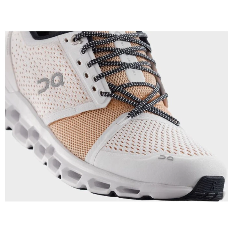 On Running Womens Cloudstratus 1 Running Shoes (White/Almond) | Sportp