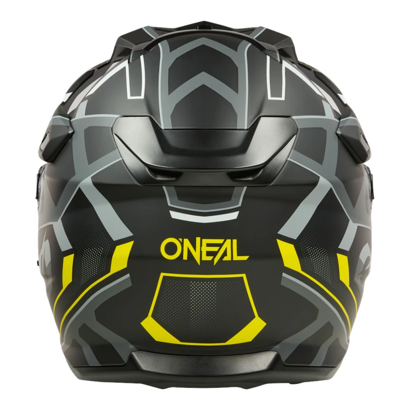 ONeal Mens D-SRS Square V.25 Motorbike Helmet (Black/Neon/Yellow/Gray)
