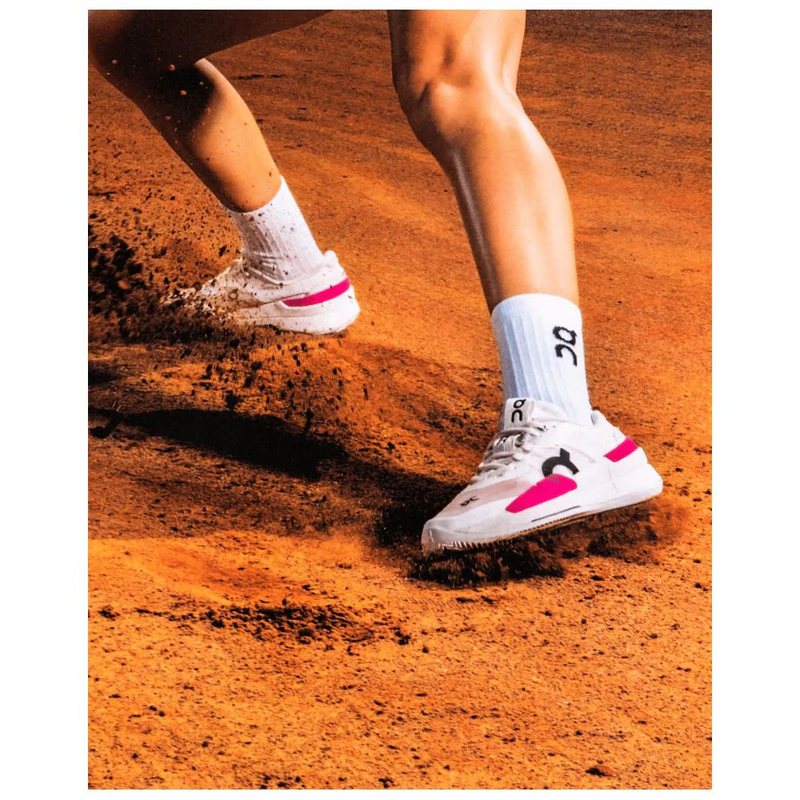On Running Mens THE ROGER Pro 2 Clay Clay Tennis Shoes (White/Pink) |