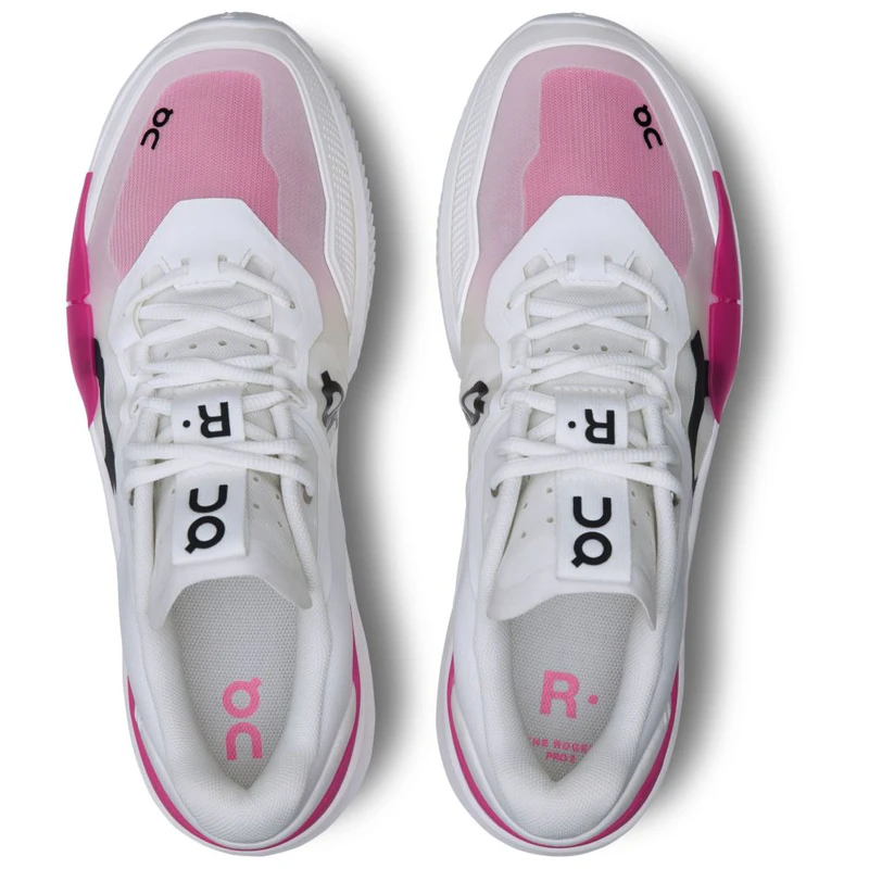 On Running Mens THE ROGER Pro 2 Clay Clay Tennis Shoes (White/Pink) |