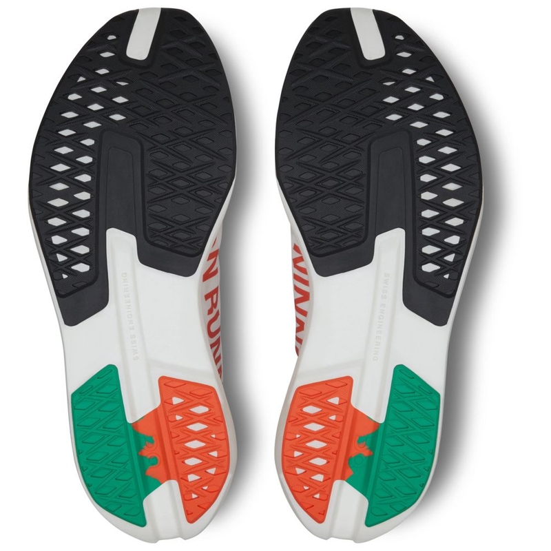 On Running Mens Cloudboom Zone 1 Running Shoes (White/Flame) | Sportpu