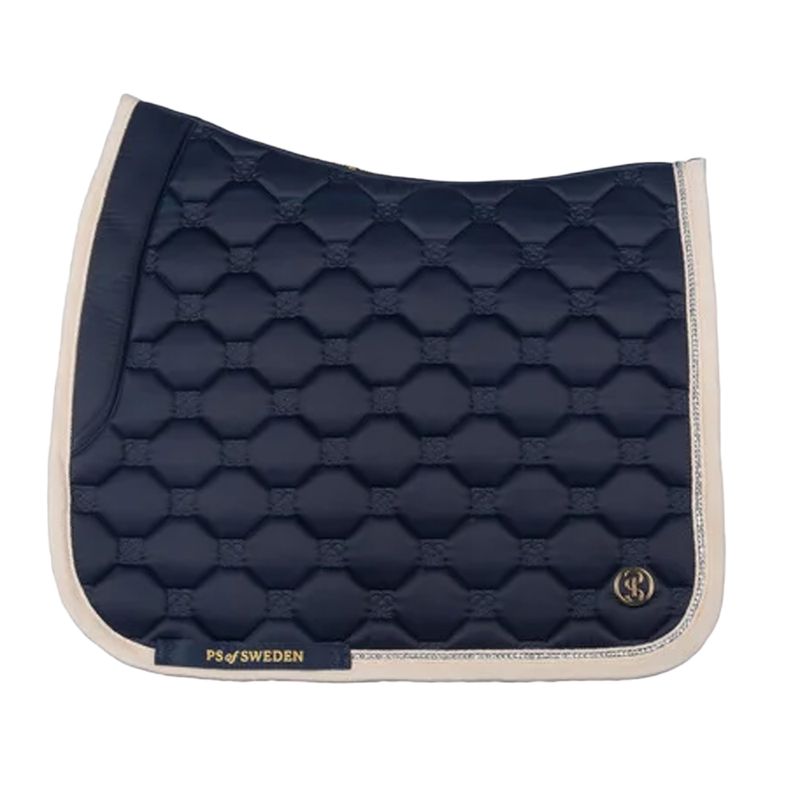 Tapis de selle dressage velours moutarde cob
