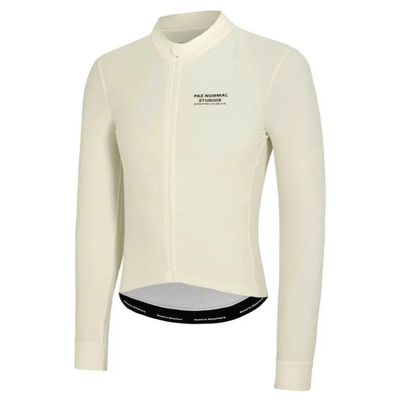 Pas Normal Studios Mens Mechanism Long Sleeve Cycling Jersey (Off Whit