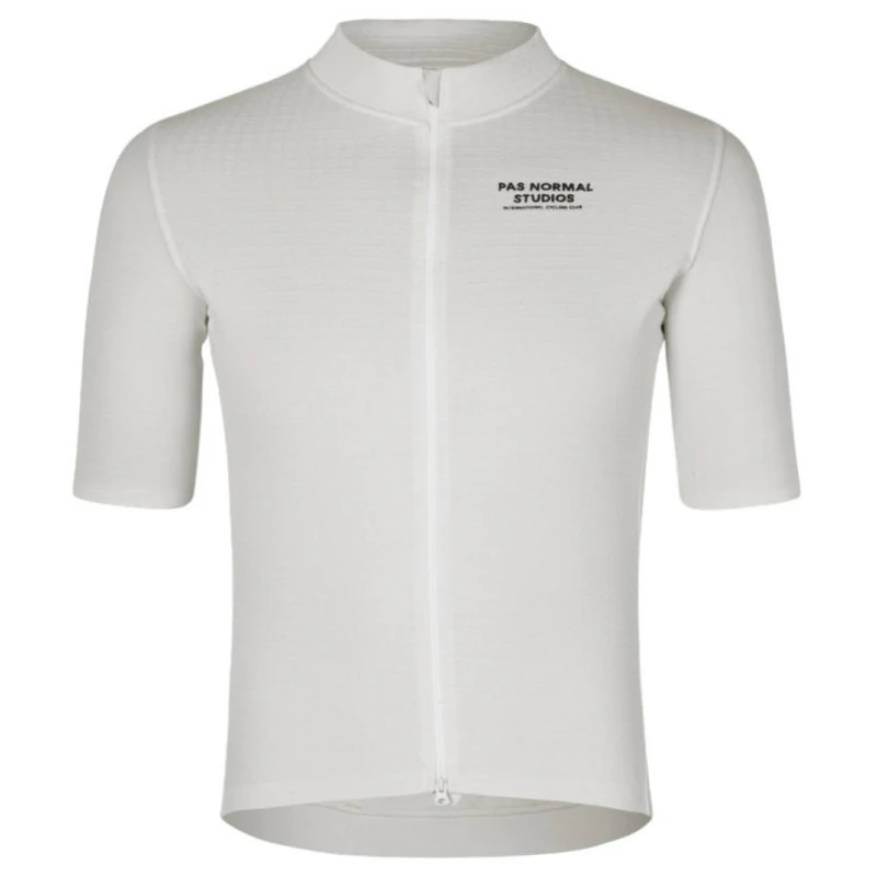 Pas Normal Studios Mens Escapism Wool Short Sleeve Cycling Jersey (Off