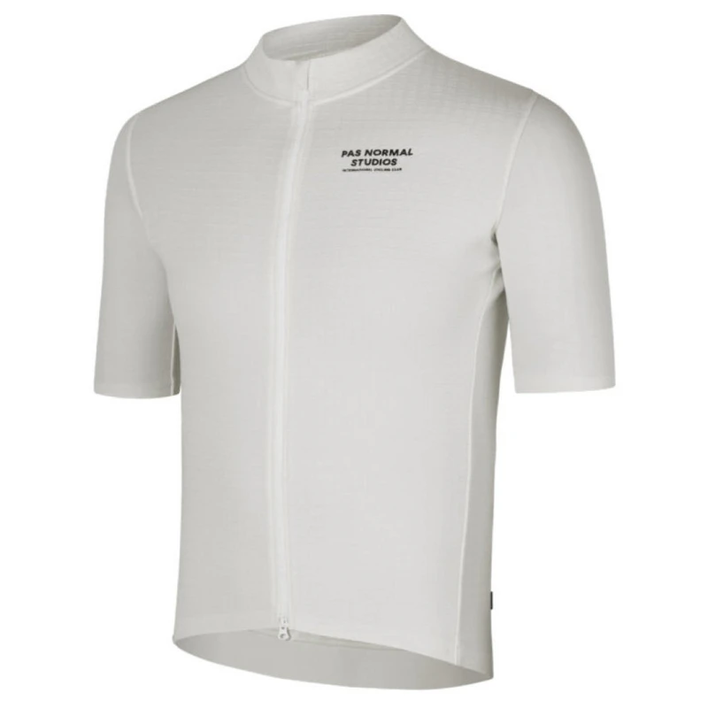 Pas Normal Studios Mens Escapism Wool Short Sleeve Cycling Jersey (Off