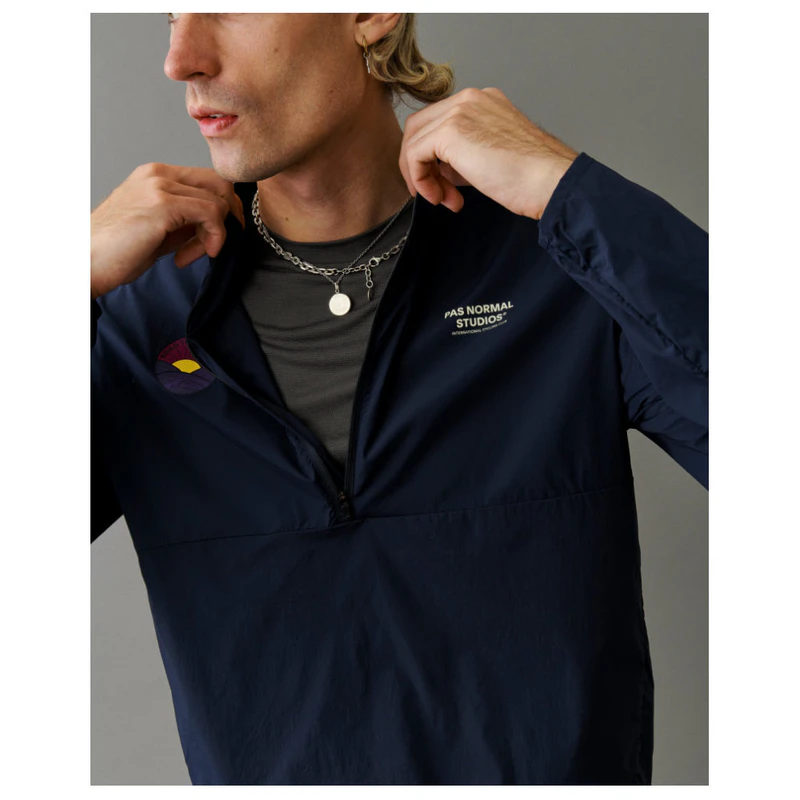 Pas Normal Studios Mens Balance Half Zip Jacket (Navy) | Sportpursuit.