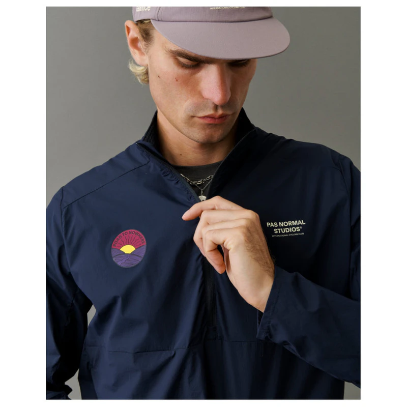 Pas Normal Studios Mens Balance Half Zip Jacket (Navy) | Sportpursuit.