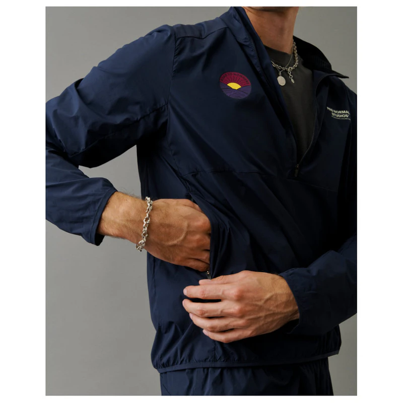 Pas Normal Studios Mens Balance Half Zip Jacket (Navy) | Sportpursuit.