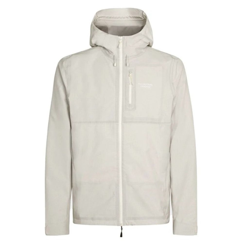 PasNormalStudios Mens Off-Race Shell Waterproof Jacket (Off White) | S