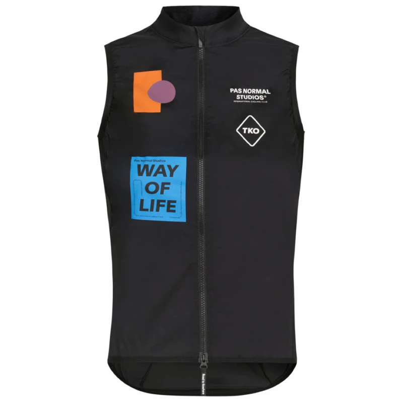 PasNormalStudios Mens T.K.O. Mechanism Stow Away Gilet (Black) | Sport