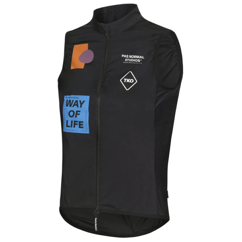 Pas Normal Studios TKO ジレ Men’s XS PasNormalStudios Mens T.K.O. Mechanism Stow Away Gilet (Black) | Sport