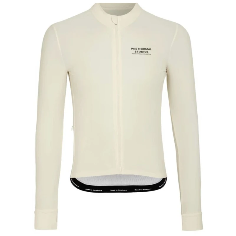 PasNormalStudios Mens Mechanism Long Sleeve Cycling Jersey (Off White)