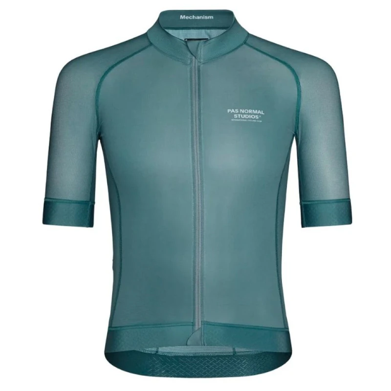 PasNormalStudios Mens Mechanism Cycling Jersey (Dusty Teal) | Sportpur