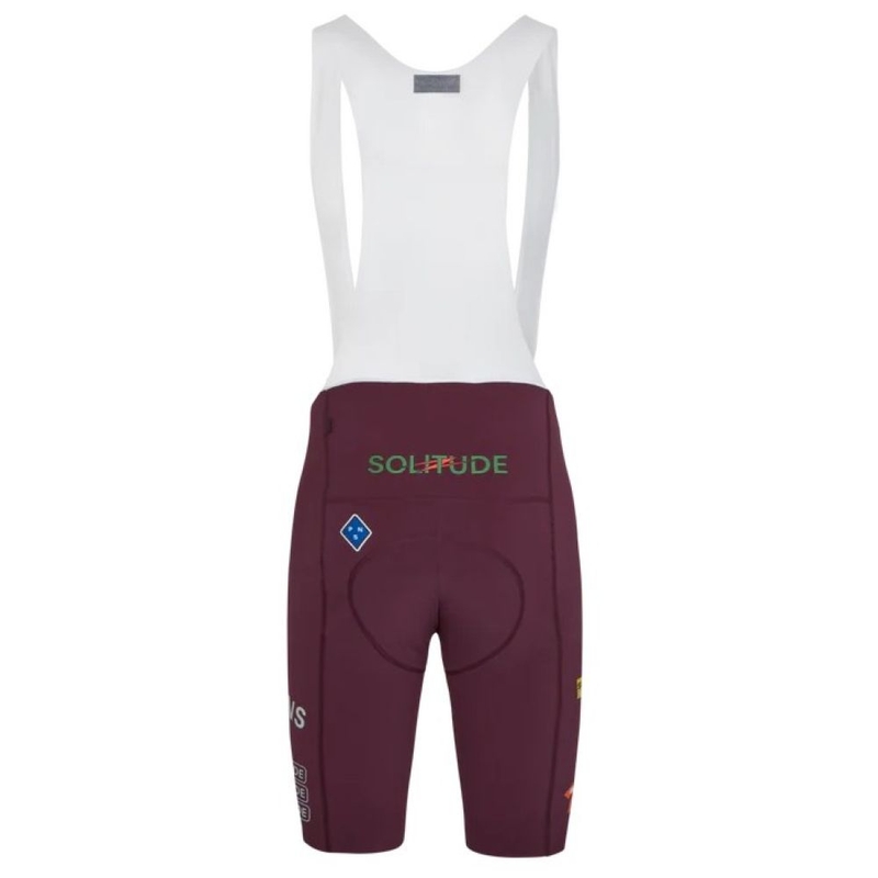 PasNormalStudios Mens Solitude Bib Shorts (Burgundy) | Sportpursuit.co