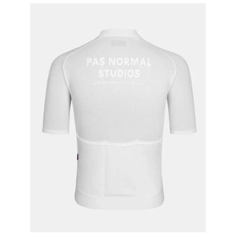 PasNormalStudios Mens Solitude Mesh Cycling Jersey (White) | Sportpurs