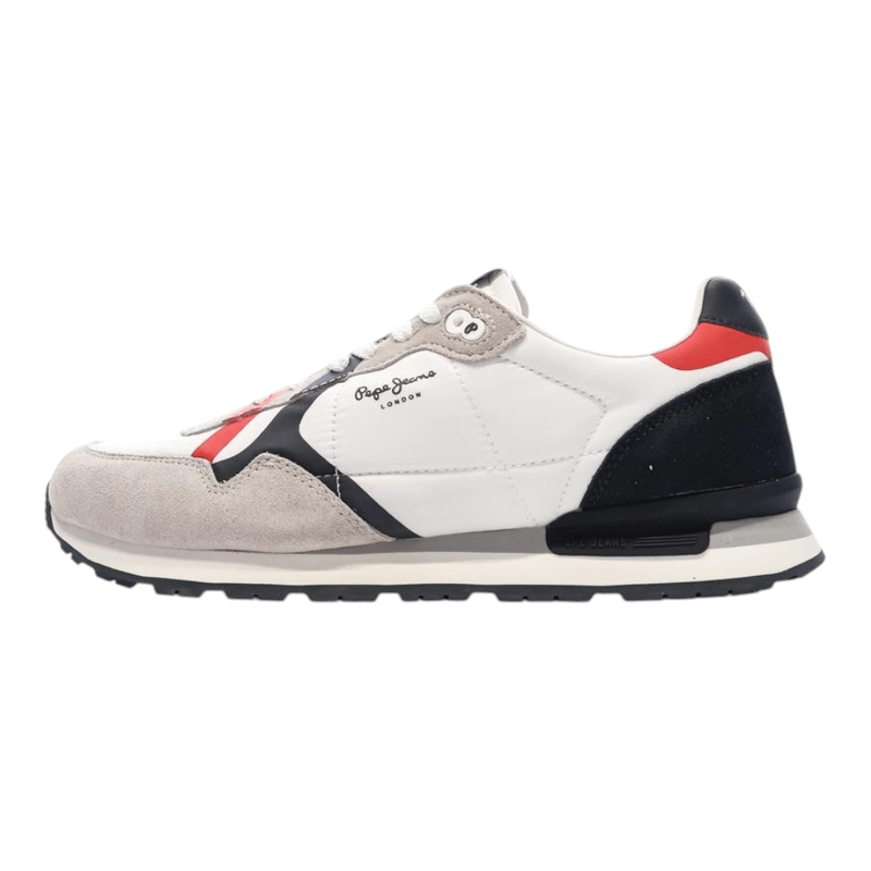 Pepe Jeans Mens Brit Basic Casual Shoes (White) | Sportpursuit.com
