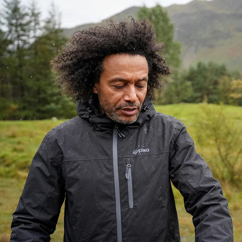 Pika Outdoor Mens Snowdon Waterproof Jacket (Black) | Sportpursuit.com