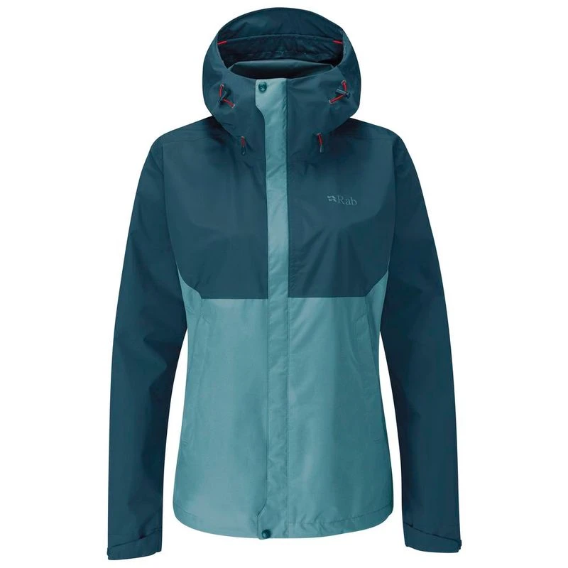 Rab Womens Downpour Eco Jacket (Orion Blue/Citadel) | Sportpursuit.com