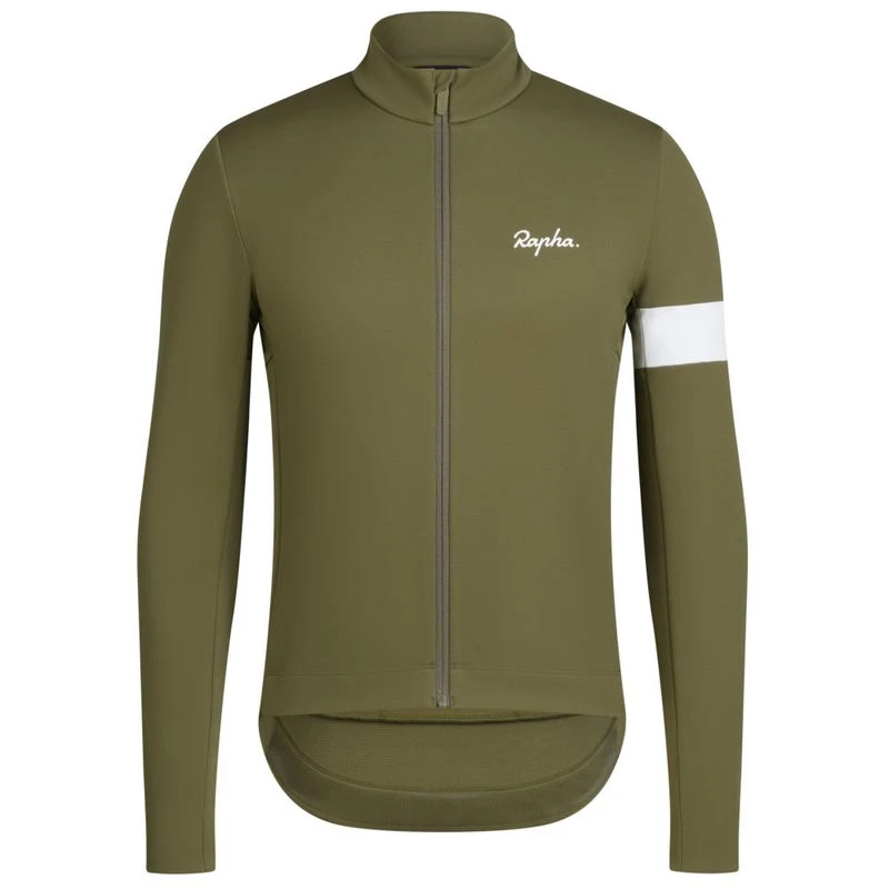 Rapha Mens Core Winter Jacket (Dark Khaki/White) | Sportpursuit.com
