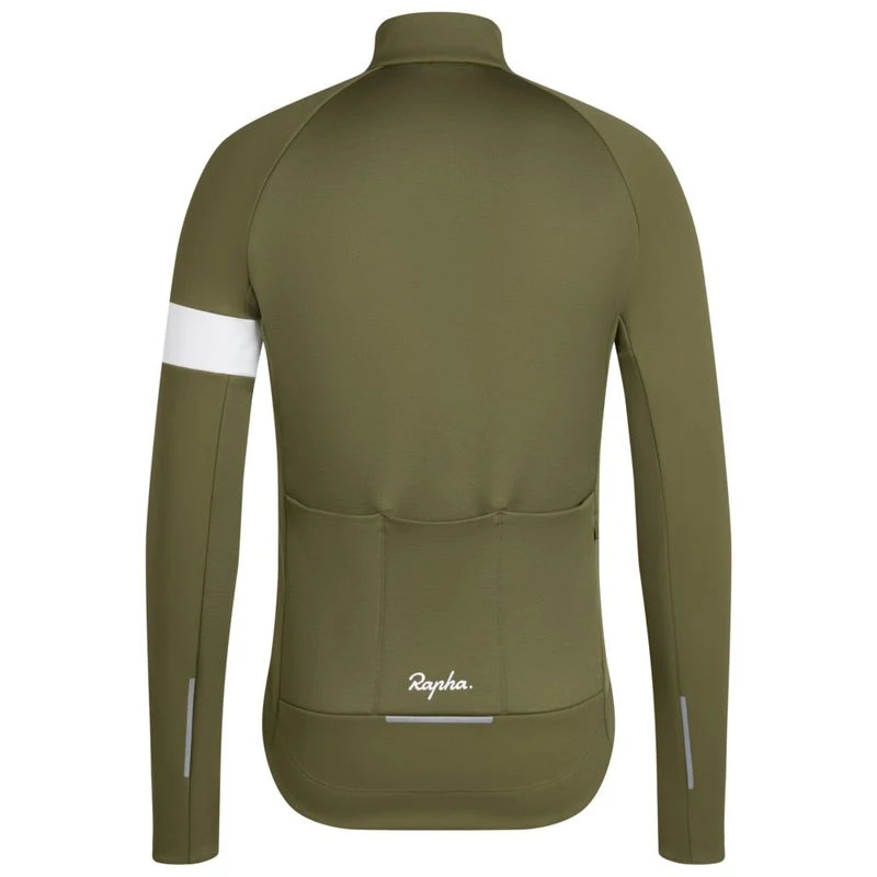 Rapha Mens Core Winter Jacket (Dark Khaki/White) | Sportpursuit.com