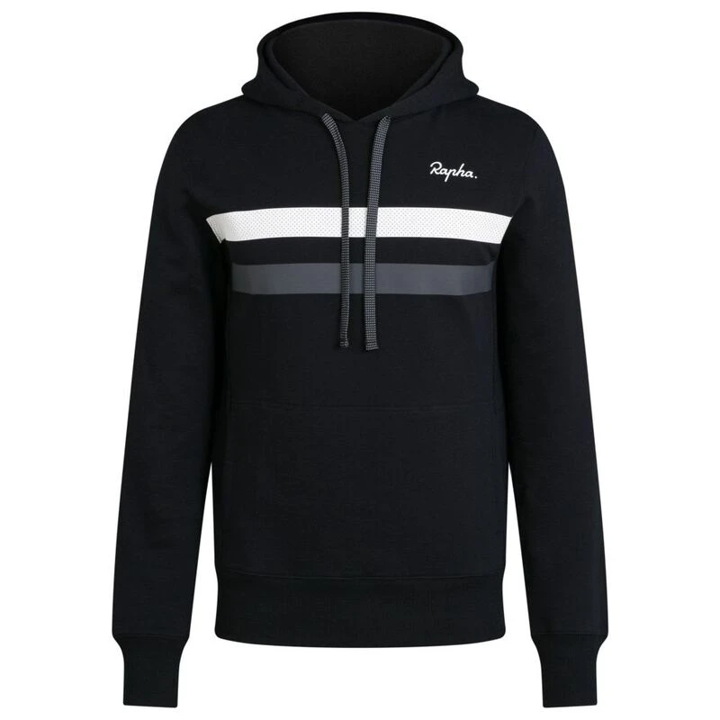 Rapha Mens Brevet Hoodie (Black) | Sportpursuit.com