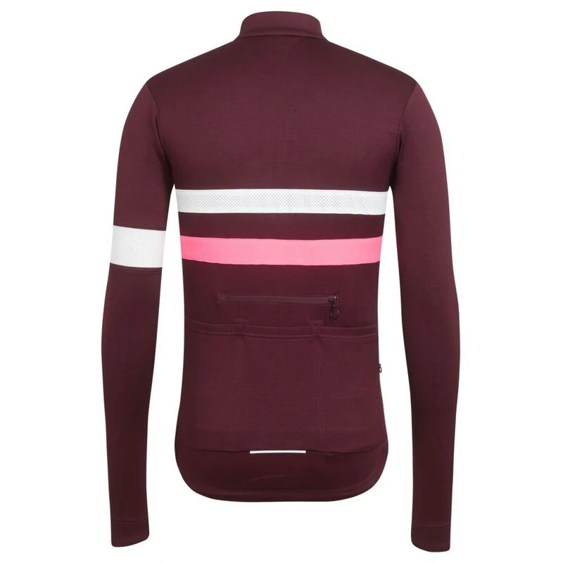 ウェア Rapha Brevet Long Sleeve Jersey L BrevetInfiniumNavyRear_600x.