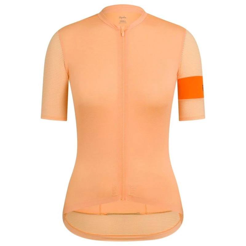 Rapha Womens Pro Team Flyweight Jersey (Peach/Orange) | Sportpursuit.c