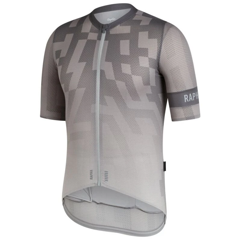 Rapha Mens Pro Team Flyweight Aero Block Jersey (Grey) | Sportpursuit.