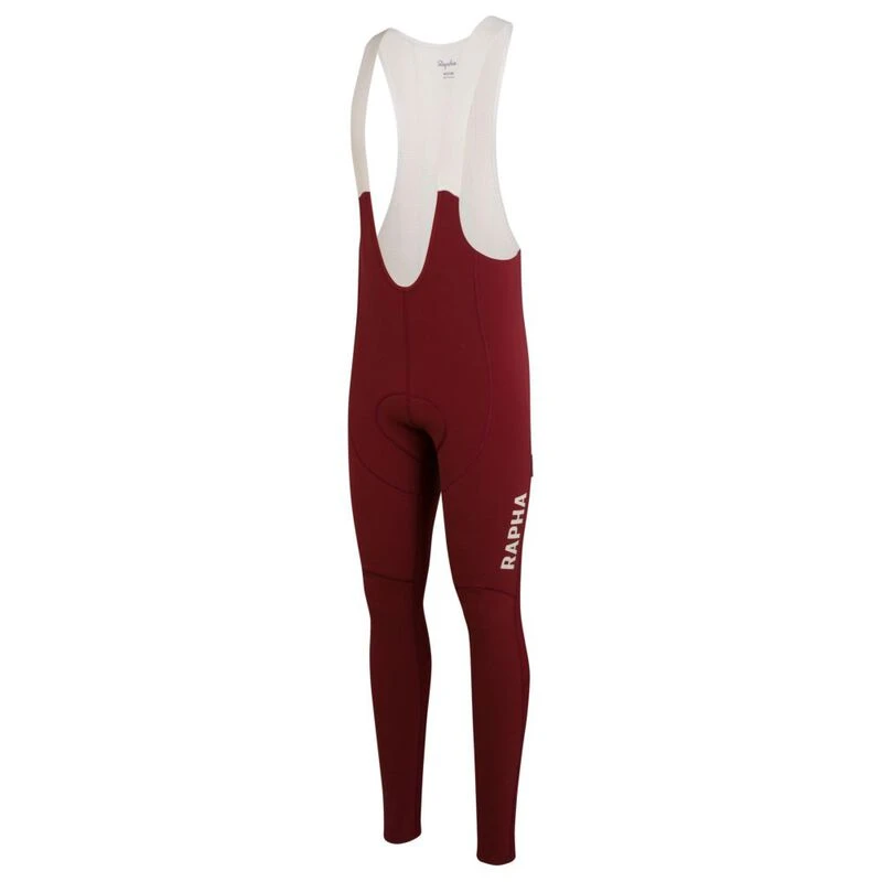 Rapha Mens Pro Team Winter II Tights With Pad (Burgundy/Off-White) | S