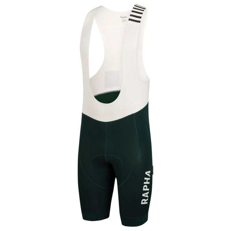Rapha Mens Pro Team Winter Bib Shorts (Dark Green/Off-White) | Sportpu