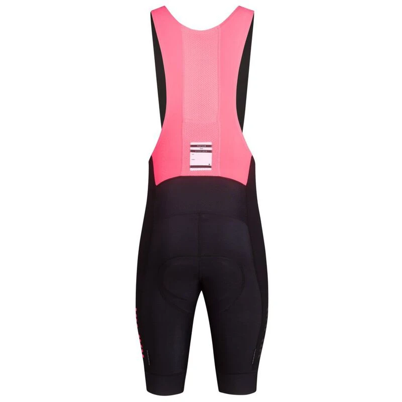 Rapha Mens Pro Team Thermal II Bib Shorts (Black/High-Vis Pink) | Spor