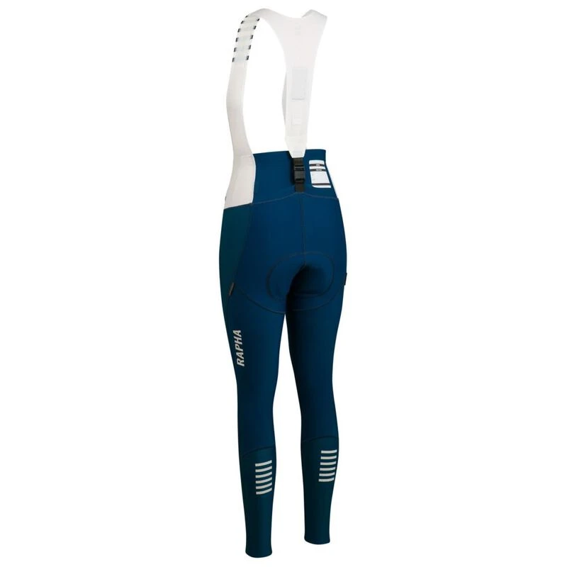 Rapha Womens Pro Team Winter Bib Tights (Teal/Off-White) | Sportpursui