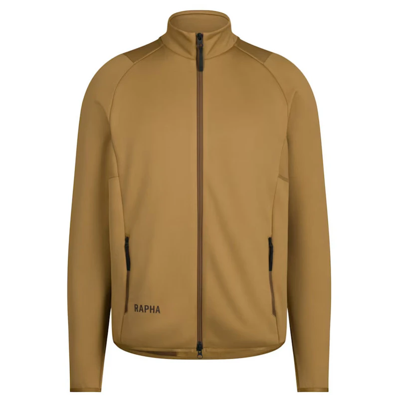 Rapha Mens Roadwear Long Sleeve Cycling Jersey (Faded Gold/Brown