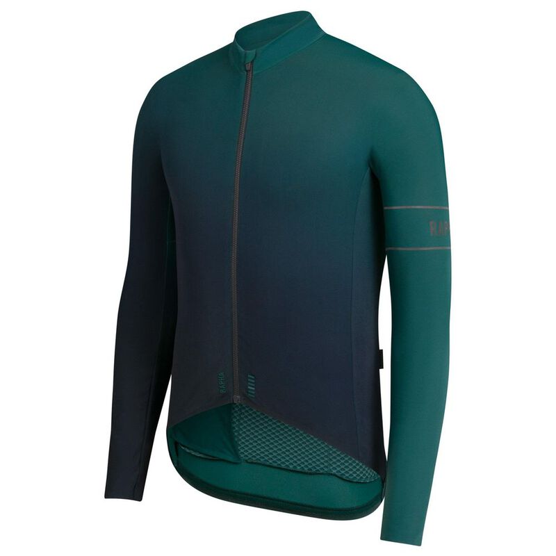 Rapha Mens Pro Team Colourburn Thermal Long Sleeve Jersey (Dark Green/