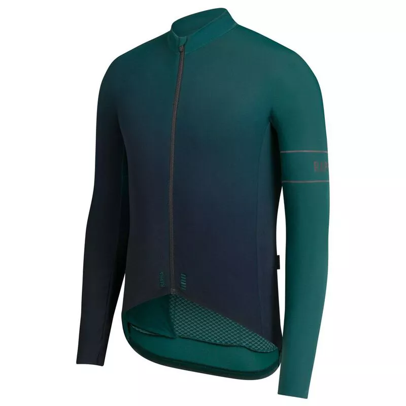 Rapha Mens Pro Team Colourburn Thermal Long Sleeve Jersey (Dark Green/