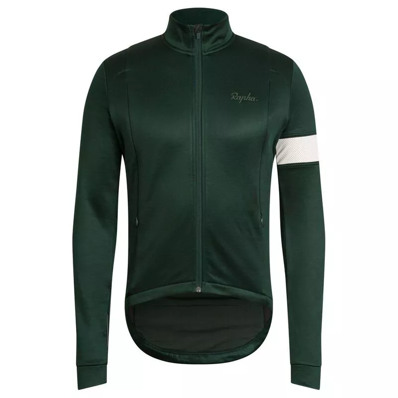 Rapha Mens Winter Jersey (Dark Green) | Sportpursuit.com