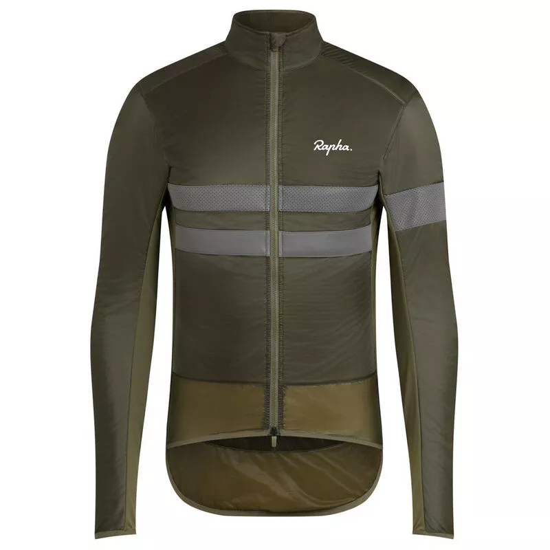 Rapha Mens Brevet Insulated Jacket (Dark Olive) | Sportpursuit.com Rapha Mens Brevet Insulated Jacket (Dark Olive) | Sportpursuit.com