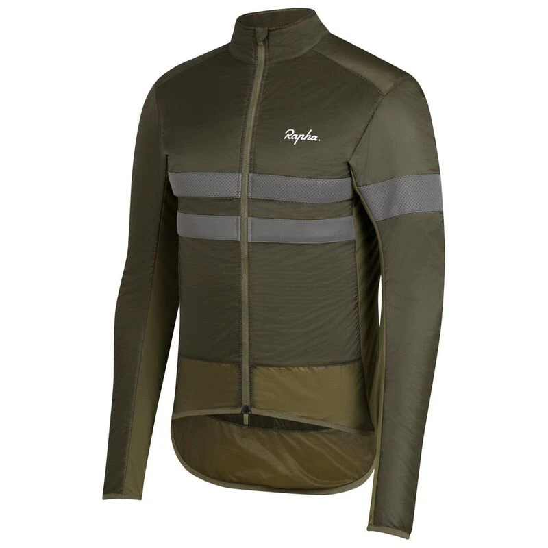 Rapha Mens Brevet Insulated Jacket (Dark Olive) | Sportpursuit.com
