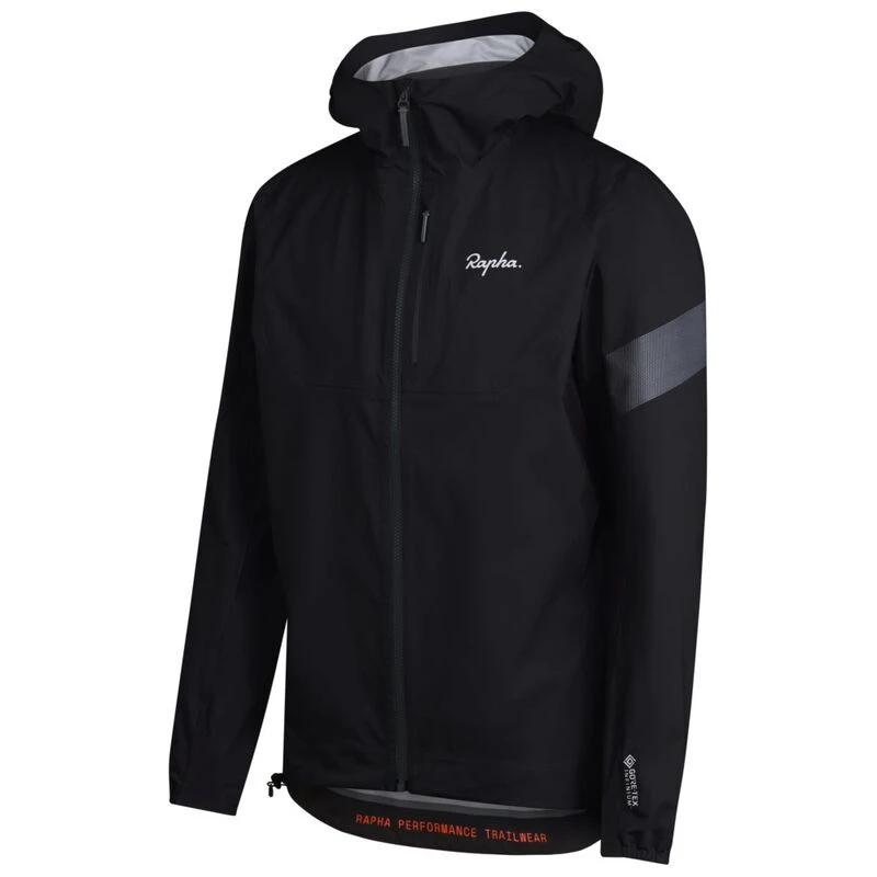 Rapha Mens Trail GORE-TEX Infinium Jacket (Black/Light Grey Marl) | Sp