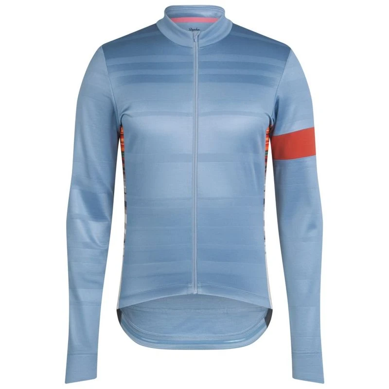 Rapha Mens Classic Long Sleeve Jersey (Grey Blue) | Sportpursuit.com